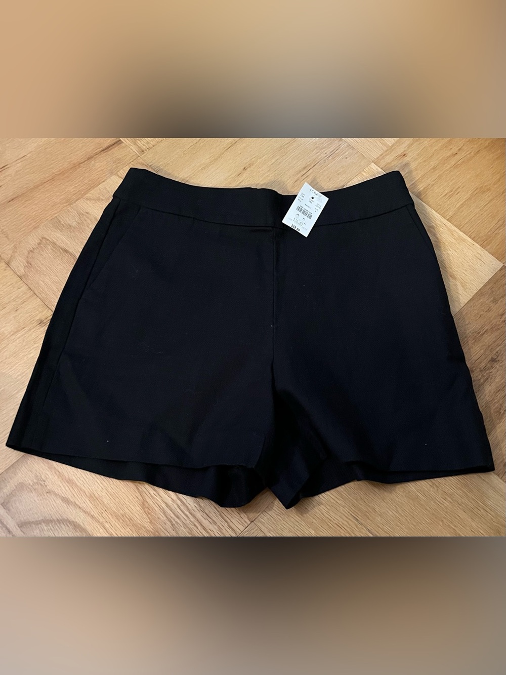J. Crew Black Cotton Shorts with Side Zipper